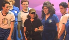 Ensayando para una obra.