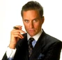 Gordon Gekko (Michael Douglas) en Wall Street: El poder y la avaricia.