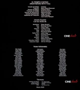 Créditos del cine.