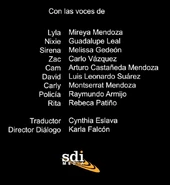 Créditos del episodio 16