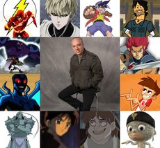Jhonny y algunos de sus personajes.jpg