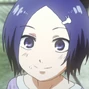 Touka Kirishima (niña) en Tokyo Ghoul y su secuela.