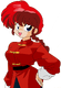 Ranma Saotome (chica) en las películas y en los OVAs 5 y 6 de Ranma ½.