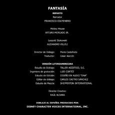Doblaje Latino Fantasia Creditos 2010 Blu-Ray