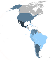 Mapa de doblajes al español en las Américas