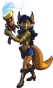 Carmelita Fox en Sly Cooper: Thieves in Time y PlayStation All-Stars Battle Royale.