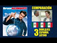 Todopoderoso -2003- Comparación de 3 Doblajes Latinos - Original y Redoblajes - Español Latino