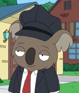 Reginald el Koala en Un agente de familia.