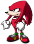 Knuckles en Sonic y su banda.