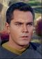 Christopher Pike (Jeffrey Hunter) en Viaje a las estrellas.