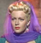 Milady de Winter (Lana Turner) en Los tres mosqueteros (1948).