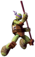 Donatello en Las Tortugas Ninja (serie animada de 2012) de Nickelodeon.