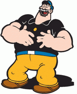 Brutus en Popeye el marino, otro de sus personajes más conocidos.