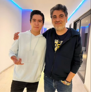 Axel Parker y Gerardo García durante las grabaciones.
