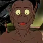 Gollum en la película animada de El Señor de los Anillos.