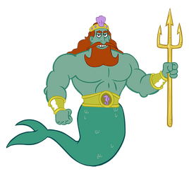 Neptune with trident render