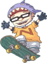 Sam "Calamar" Dullard en Rocket Power.