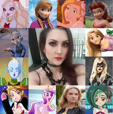 Romina y algunos de sus personajes más conocidos, Hecho por LOGANX24