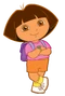 Dora, la exploradora en diferentes comerciales y anuncios para Nickelodeon (2001-2004).