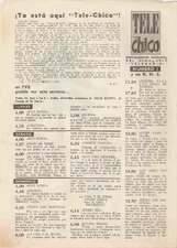 Grilla de programación de TVE, España, años 1960