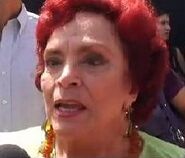 María Santander en la premiere de la película.