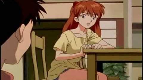 Evangelion - Shinji y Asuka se besan (Shin Seiki)