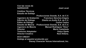 Créditos de doblaje de Felinos de África (DVD)