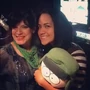 Patricia junto a Karina Lange en la sesión de grabación de South Park en Studio Center.