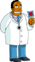 Dr. Julius Hibbert en Los Simpsons (temps. 10-14 y desde la temp. 16).