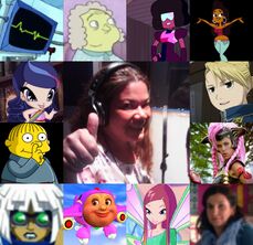 Rocío y algunos de sus personajes.jpg