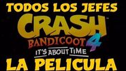 Crash Bandicoot 4 It's About Time español latino- Película completa - Todos los jefes