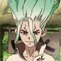 Senku Ishigami en Dr. Stone y Ryusui.