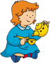 Rosie en el doblaje miamense de Caillou.