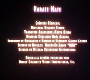 Créditos de doblaje de "Kárate Mate", parte 2 en DVD.