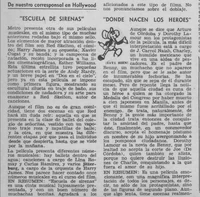 Control de Estrenos. Revista Ecran 1945.