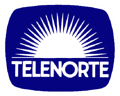 Primer logotipo del canal como Telenorte, con el potente sol blanco(1982-1995)