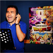 Mario Castañeda en la grabación de la película