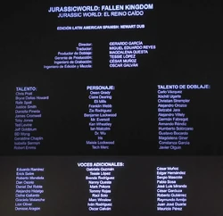 CRÉDITOSJURASSICWORLDELREINOCAÍDO
