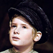 Oliver Twist (Mark Lester) en ¡Oliver!.