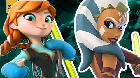 DISNEY INFINITY ANNA FROZEN AHSOKA STARS WARS PERSONAJES DE LA PELICULA FROZEN Y STAR WARS