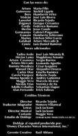 Créditos del doblaje
