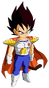 Vegeta (niño) en Dragon Ball Z Kai.