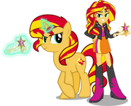 Sunset Shimmer en la saga de My Little Pony: Equestria Girls.