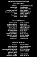 Créditos del DVD y Blu-ray.