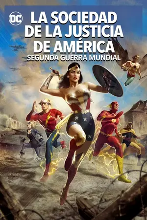 portada del dvd de guerra de la liga de la justicia 2023