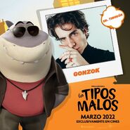 Gonzok como Sr. Tiburón.