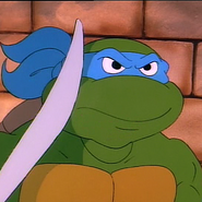 Leonardo en la primera serie de Las Tortugas Ninja (Temps. 1 - 6) y en los doblajes originales de Las Tortugas Ninjas y Las Tortugas Ninja III.