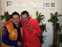 José Arenas y Eduardo Garza en la Inauguración de Pink Noise.