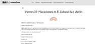 Horario de exhibición para el día 29 de julio de 2022