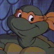 Miguel Ángel en la primera serie animada de Las Tortugas Ninja, uno de sus personajes más conocidos.